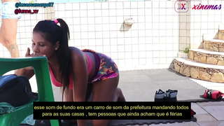 Naughty asawa sa bug-os nga horny human sa training naglingkod yummy sa mga batid sa pagkuha sa gatas sa pussy